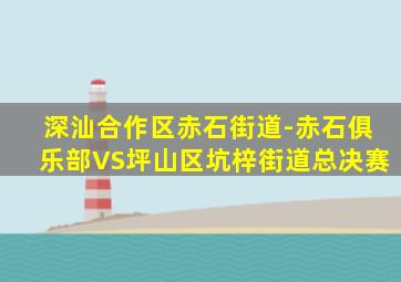 深汕合作区赤石街道-赤石俱乐部VS坪山区坑梓街道总决赛